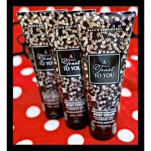 Bath & Body Works A Toast To You 8 oz Ultimate Hydration Body Cream x3